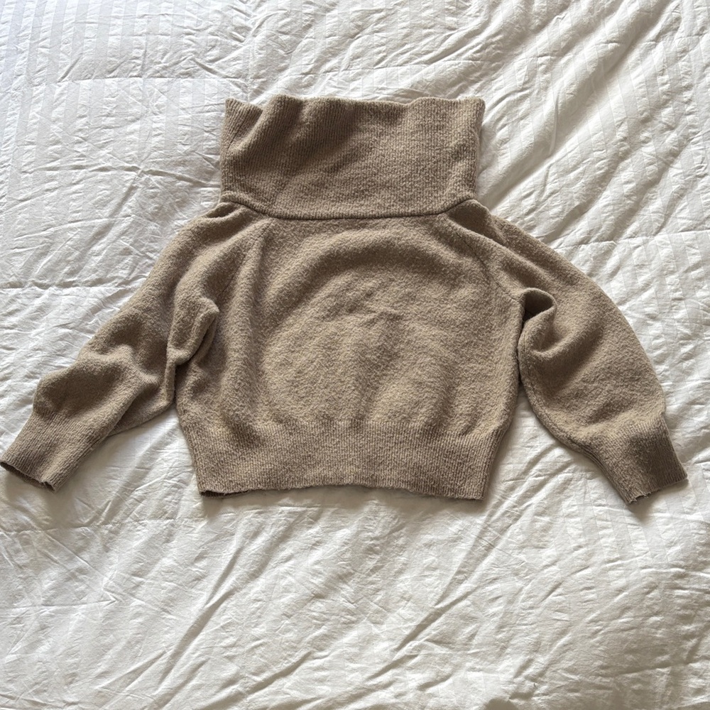 H&M Classic Beige Cowl Neck Sweater